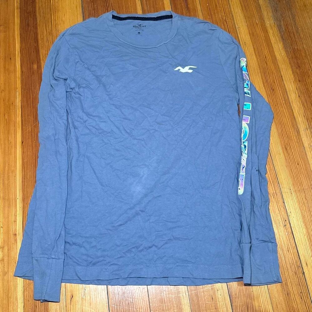 Hollister-co Men's Blue and Navy Shirt